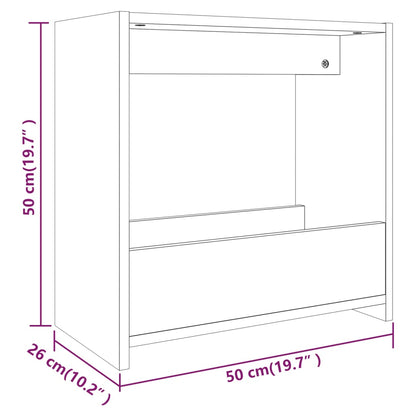 vidaXL Beistelltisch Braun Eichen-Optik 50x26x50 cm Holzwerkstoff