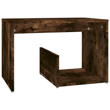 vidaXL Table d'appoint chêne fumé 59x36x38 cm bois d'ingénierie