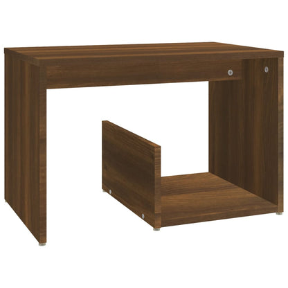 vidaXL Table d'appoint Marron aspect chêne 59x36x38 cm Bois d'ingénierie