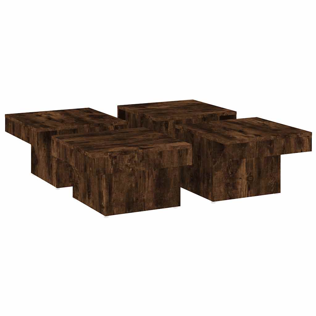 vidaXL Table basse chêne fumé 90x90x28 cm Bois d'ingénierie