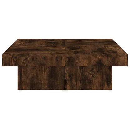 vidaXL Table basse chêne fumé 90x90x28 cm Bois d'ingénierie