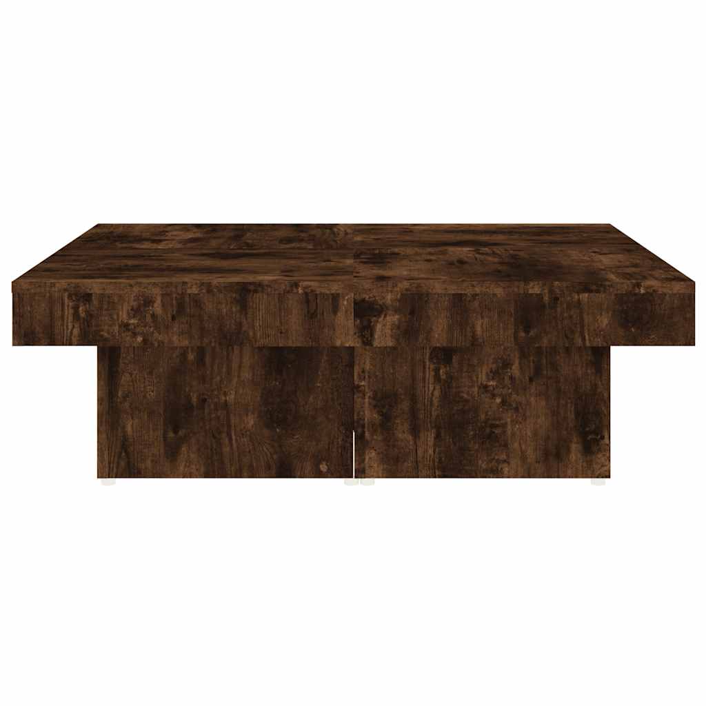vidaXL Table basse chêne fumé 90x90x28 cm Bois d'ingénierie