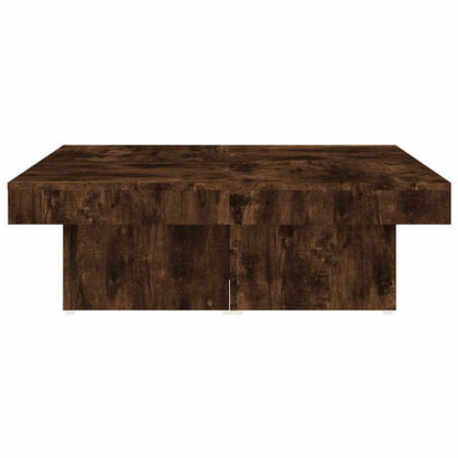 vidaXL Table basse chêne fumé 90x90x28 cm Bois d'ingénierie