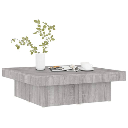 vidaXL Table basse gris Sonoma 90x90x28 cm en bois d'ingénierie