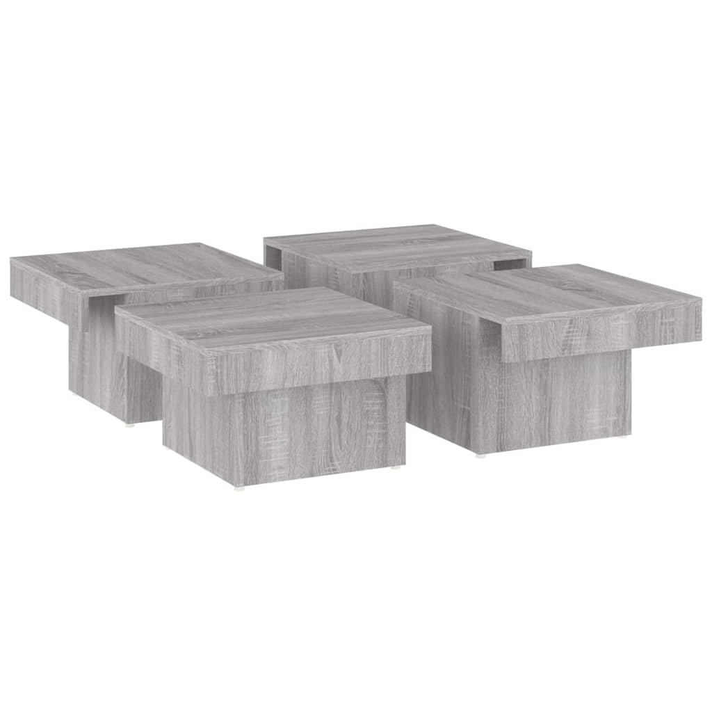 vidaXL Table basse gris Sonoma 90x90x28 cm en bois d'ingénierie