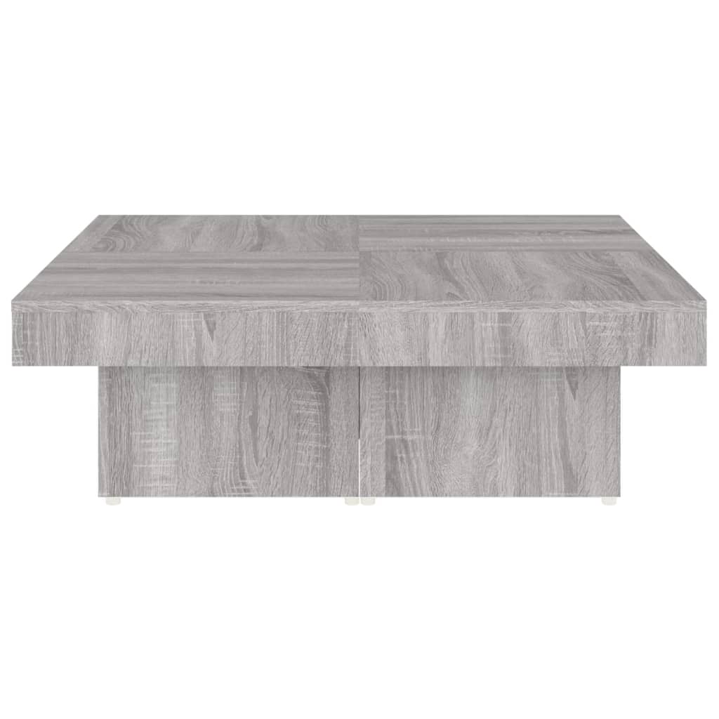 vidaXL Table basse gris Sonoma 90x90x28 cm en bois d'ingénierie
