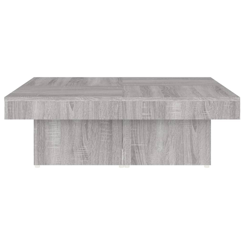 vidaXL Table basse gris Sonoma 90x90x28 cm en bois d'ingénierie
