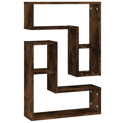 vidaXL Wandregale 2 Stk. Räuchereiche 50x15x50 cm Holzwerkstoff