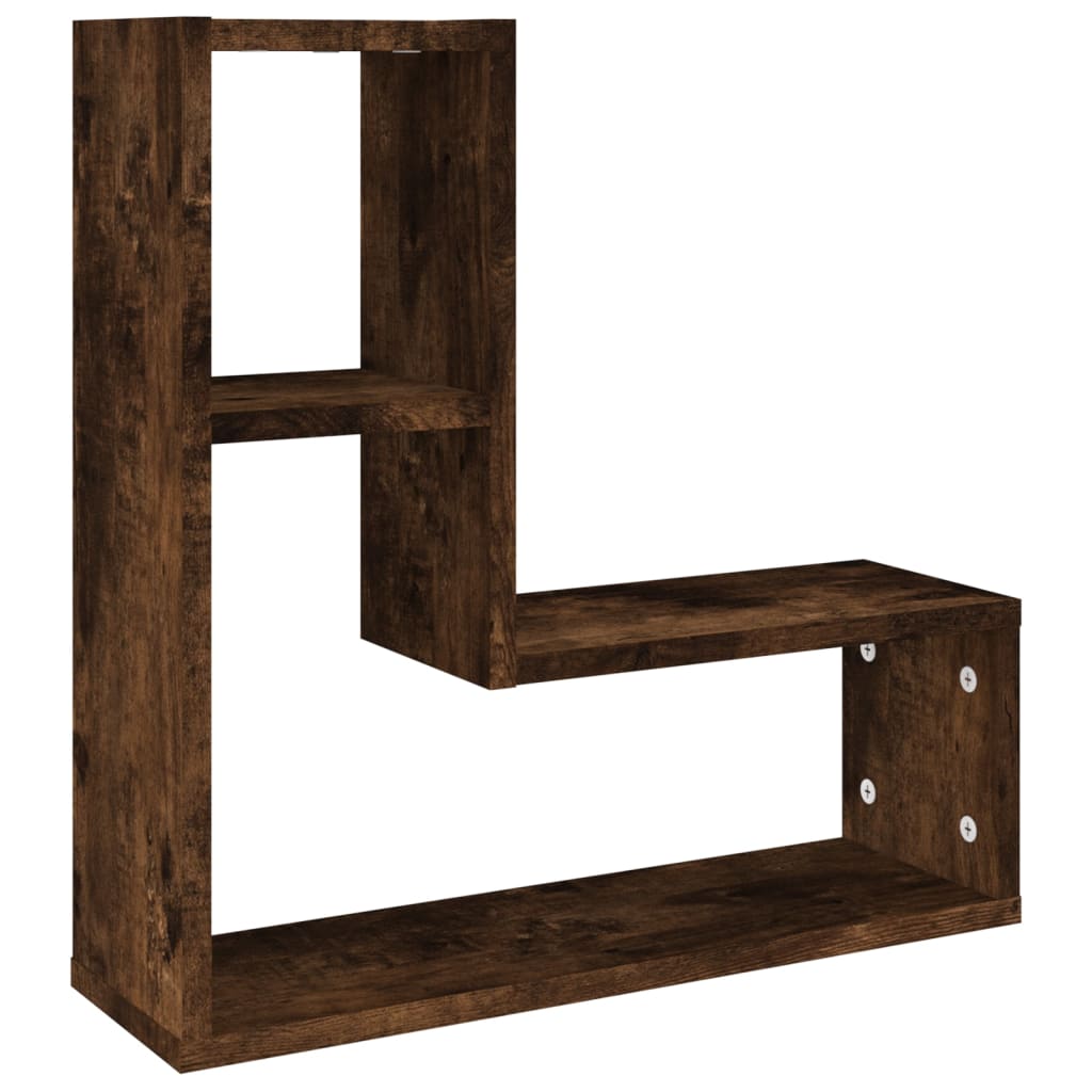 vidaXL Wandregale 2 Stk. Räuchereiche 50x15x50 cm Holzwerkstoff