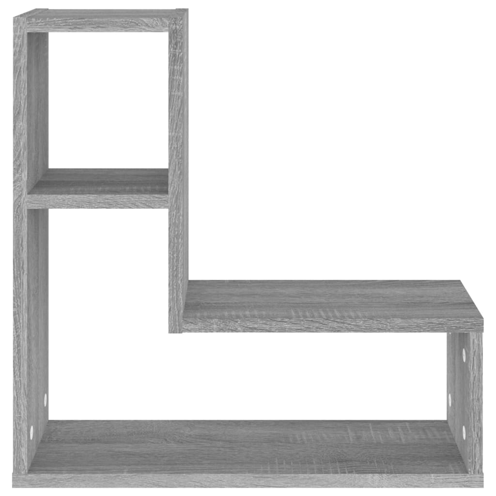 vidaXL Wandregale 2 Stk. Grau Sonoma 50x15x50 cm Holzwerkstoff