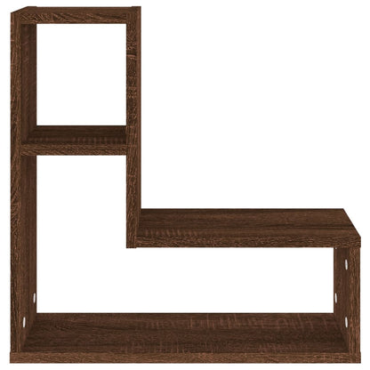 vidaXL Wandregale 2 Stk. Braun Eichen-Optik 50x15x50 cm Holzwerkstoff