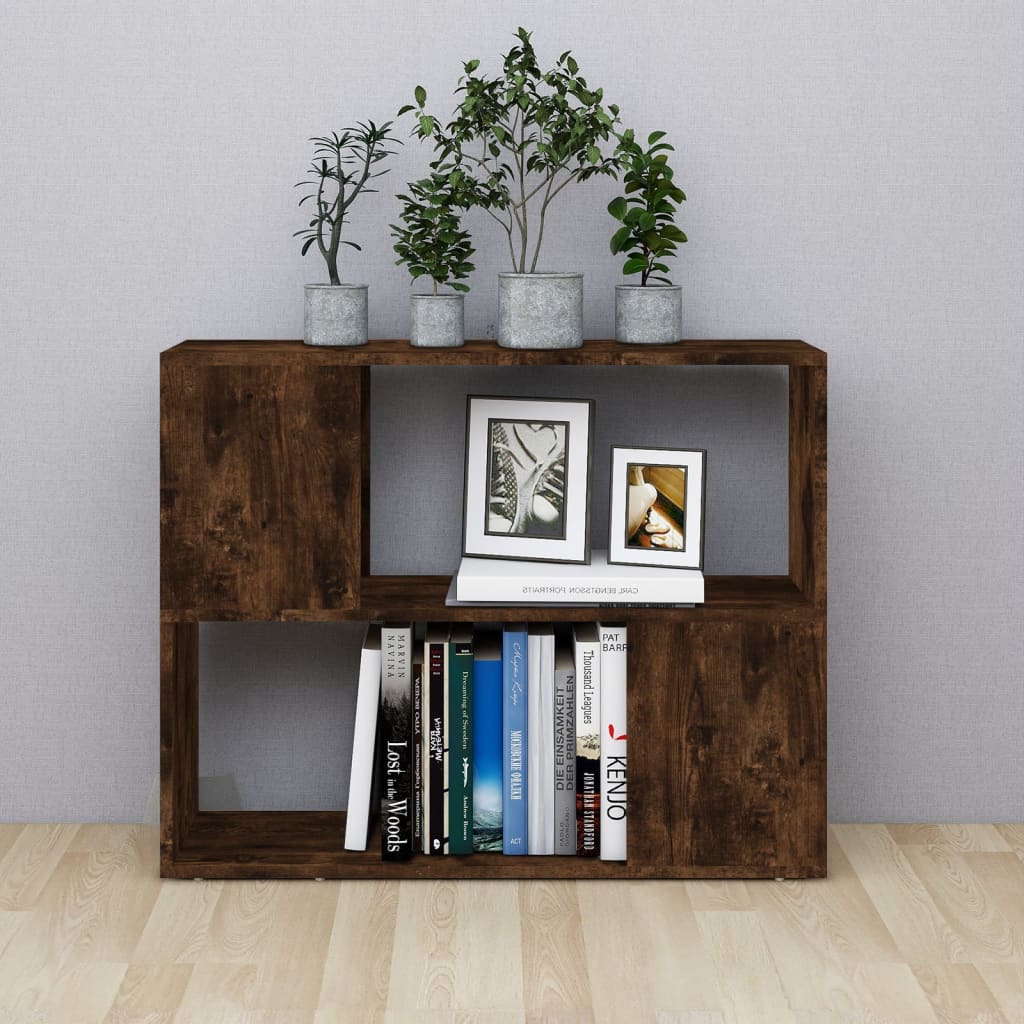 vidaXL Bücherregal/Raumteiler Räuchereiche 80x24x63 cm