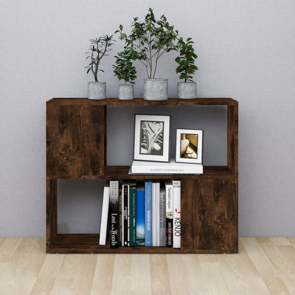 vidaXL Bücherregal/Raumteiler Räuchereiche 80x24x63 cm