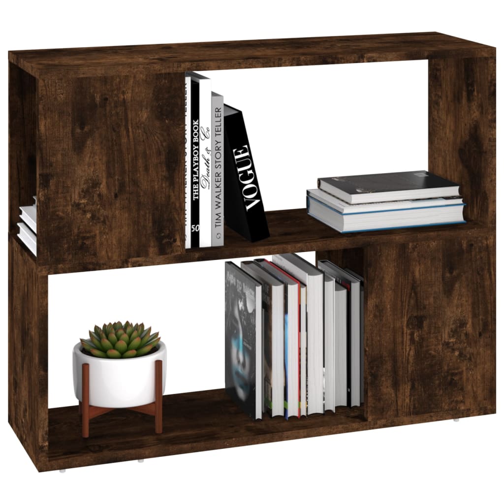 vidaXL Bücherregal/Raumteiler Räuchereiche 80x24x63 cm
