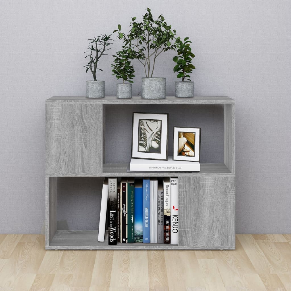 vidaXL Étagère/Séparateur de pièce gris Sonoma 80x24x63 cm