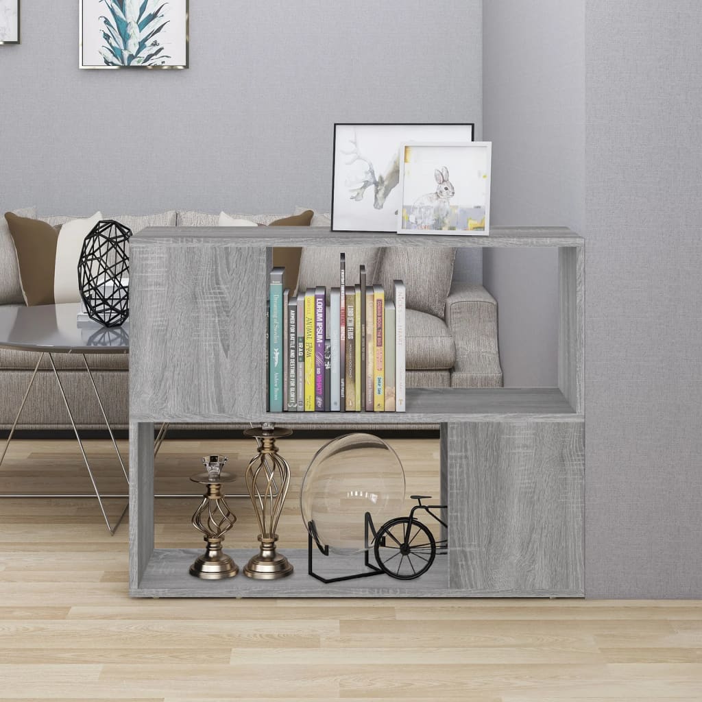 vidaXL Étagère/Séparateur de pièce gris Sonoma 80x24x63 cm