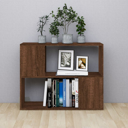 vidaXL Bücherregal/Raumteiler Braun Eichen-Optik 80x24x63 cm
