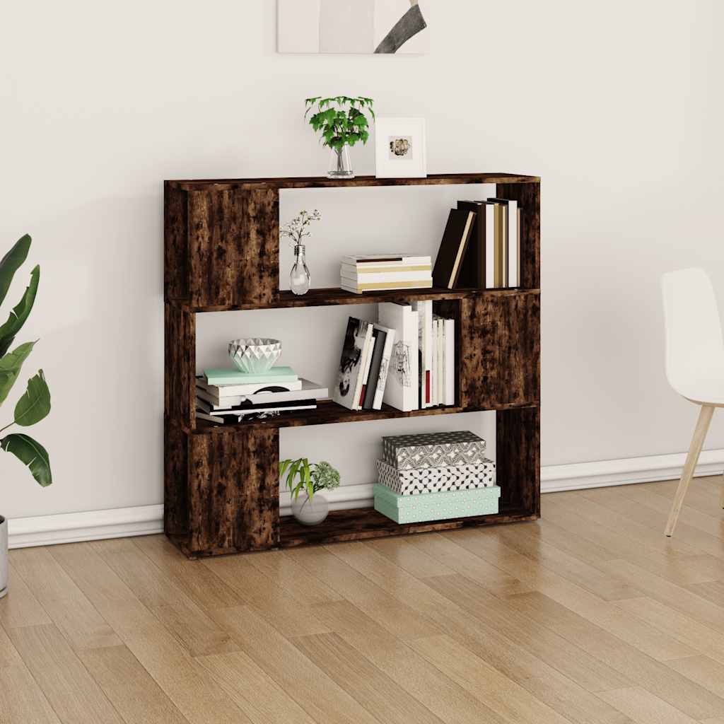 vidaXL Bücherregal/Raumteiler Räuchereiche 100x24x94 cm