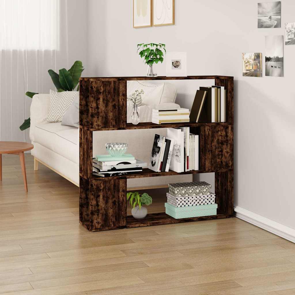 vidaXL Bücherregal/Raumteiler Räuchereiche 100x24x94 cm