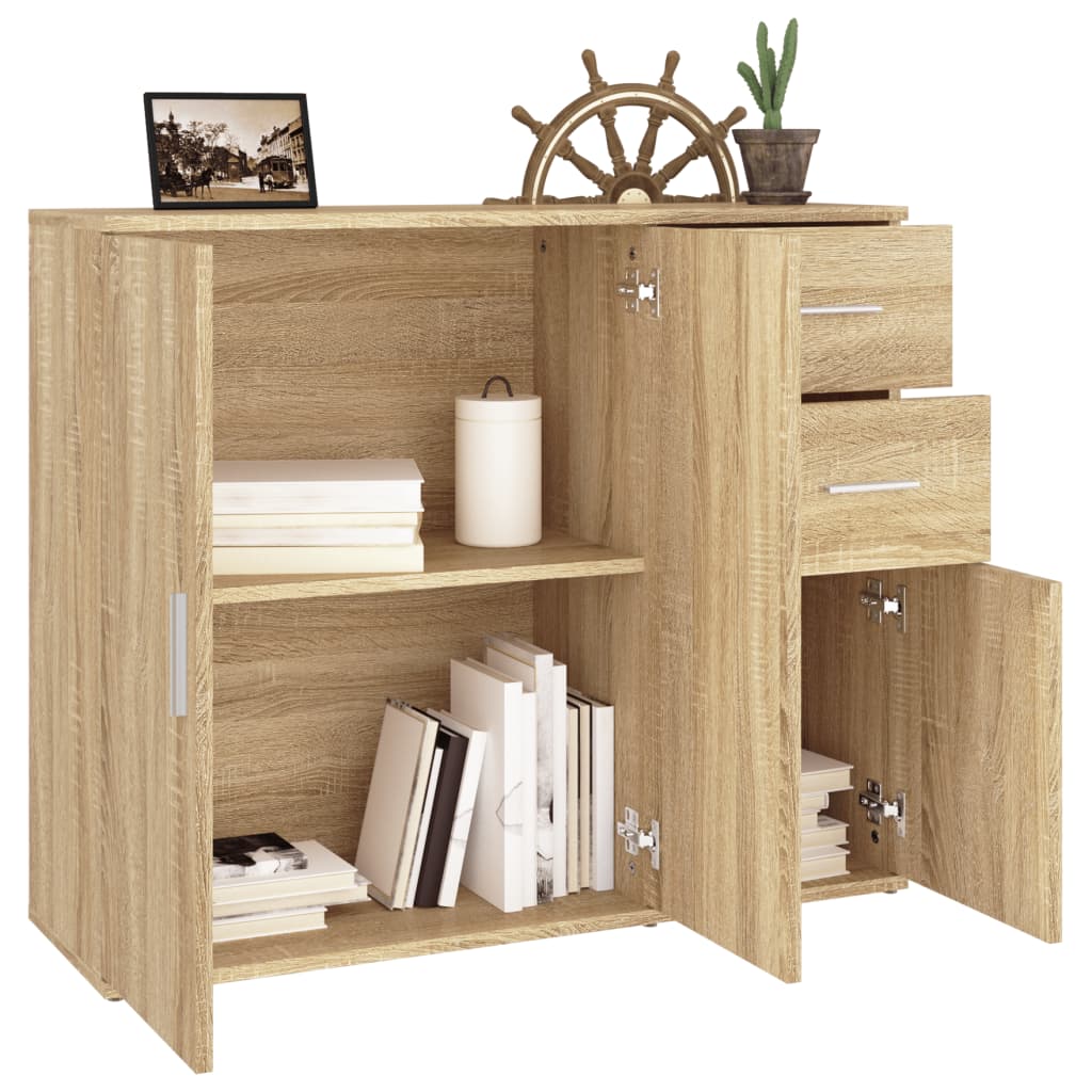 vidaXL Bahut chêne Sonoma 91 x 29,5 x 75 cm Aggloméré