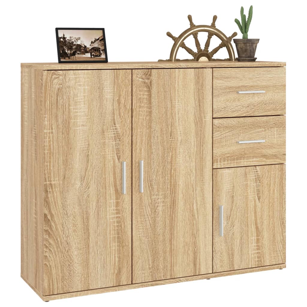 vidaXL Bahut chêne Sonoma 91 x 29,5 x 75 cm Aggloméré