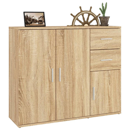 vidaXL Bahut chêne Sonoma 91 x 29,5 x 75 cm Aggloméré