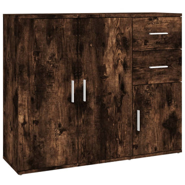 vidaXL Commode Chêne fumé 91x29,5x75 cm Bois d'ingénierie
