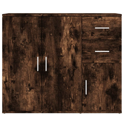 vidaXL Commode Chêne fumé 91x29,5x75 cm Bois d'ingénierie