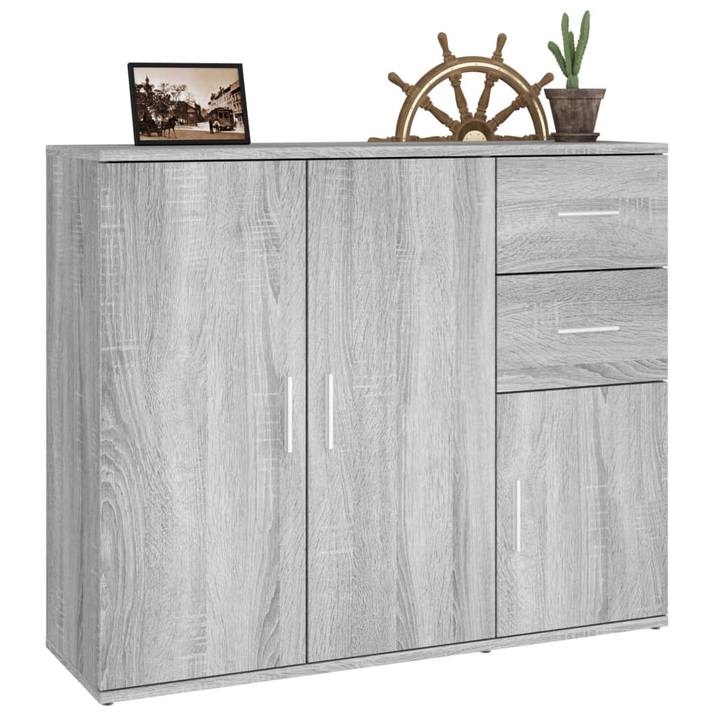 vidaXL Sideboard Grau Sonoma 91x29,5x75 cm Holzwerkstoff