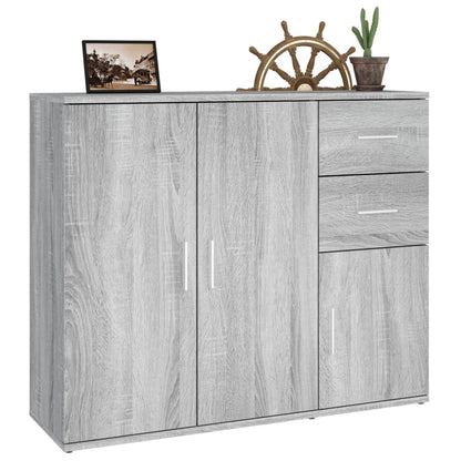 vidaXL Sideboard Grau Sonoma 91x29,5x75 cm Holzwerkstoff