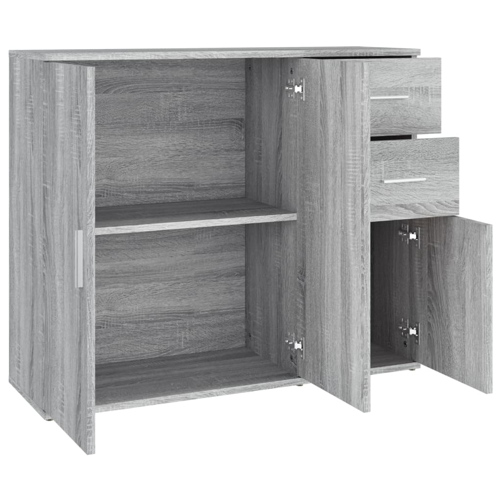 vidaXL Sideboard Grau Sonoma 91x29,5x75 cm Holzwerkstoff