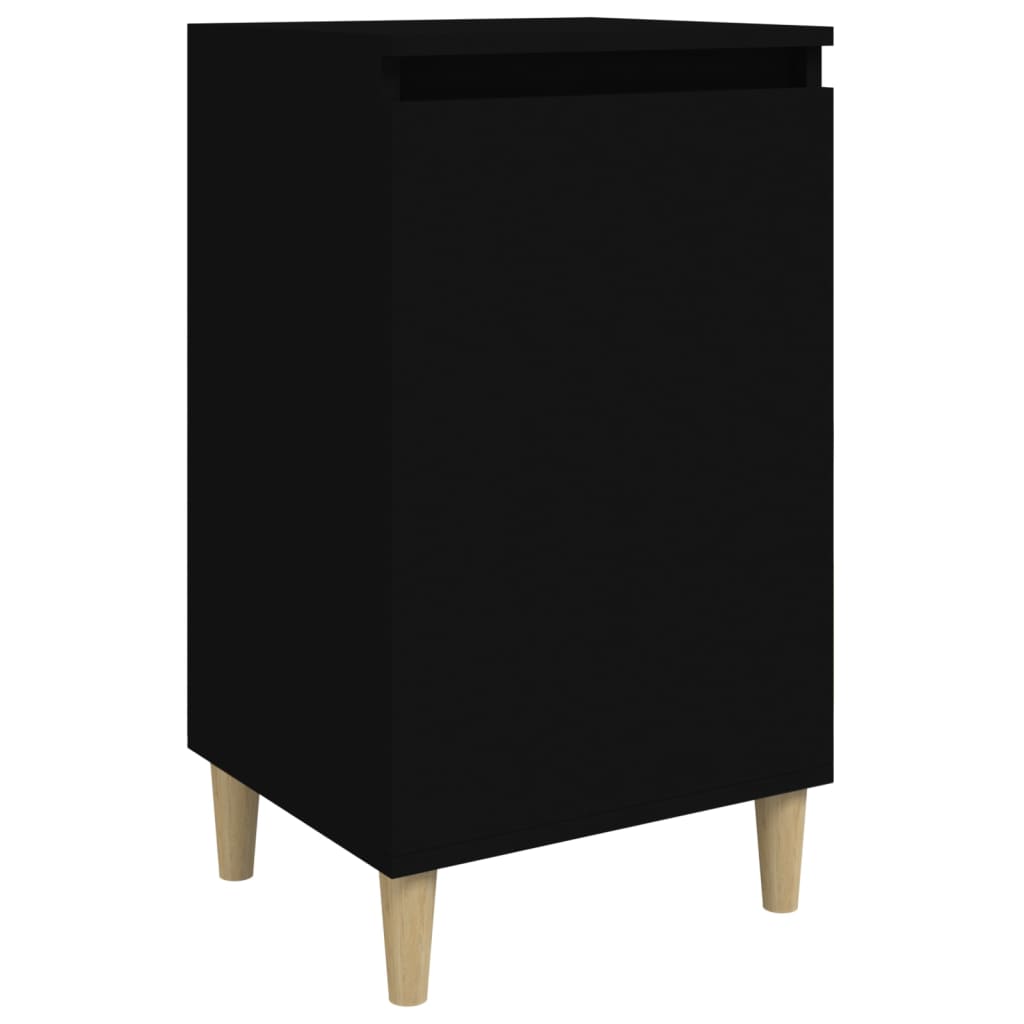 vidaXL Table de chevet Noir 40x35x70 cm Bois d'ingénierie