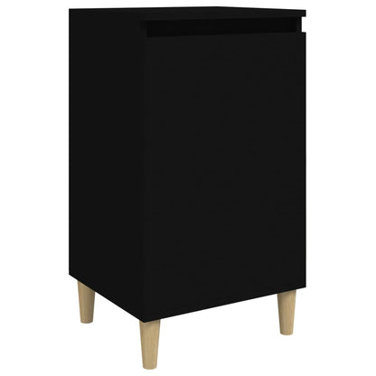 vidaXL Table de chevet Noir 40x35x70 cm Bois d'ingénierie