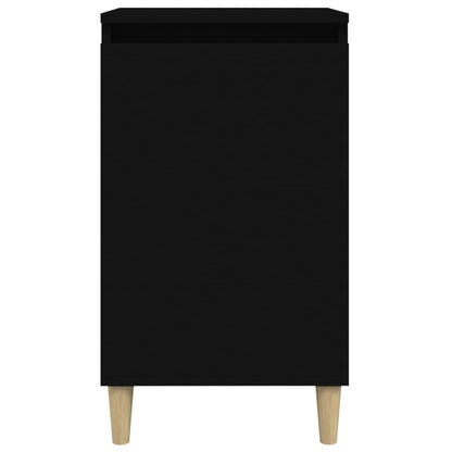 vidaXL Table de chevet Noir 40x35x70 cm Bois d'ingénierie