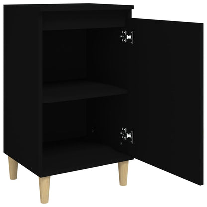 vidaXL Table de chevet Noir 40x35x70 cm Bois d'ingénierie