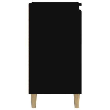 vidaXL Table de chevet Noir 40x35x70 cm Bois d'ingénierie