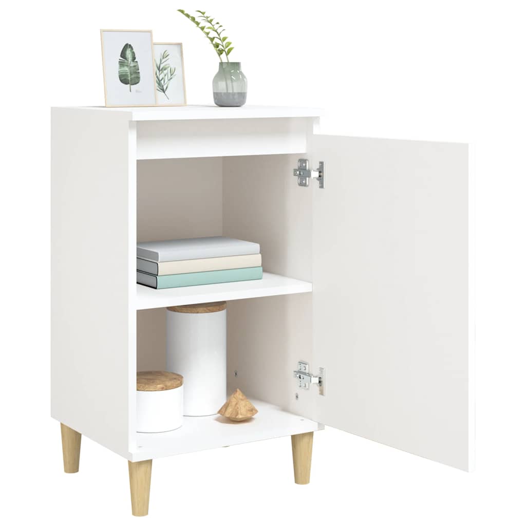 vidaXL Table de chevet blanc brillant 40x35x70 cm bois d'ingénierie