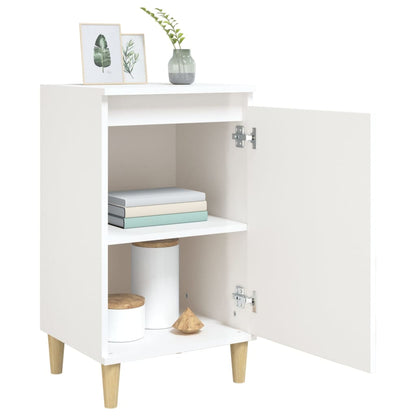vidaXL Tables de chevet 2 pcs. Blanc brillant 40x35x70 cm Matériau à base de bois