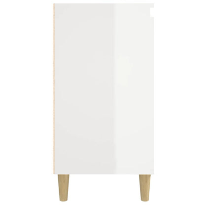 vidaXL Tables de chevet 2 pcs. Blanc brillant 40x35x70 cm Matériau à base de bois