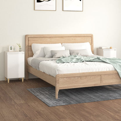 vidaXL Tables de chevet 2 pcs. Blanc brillant 40x35x70 cm Matériau à base de bois
