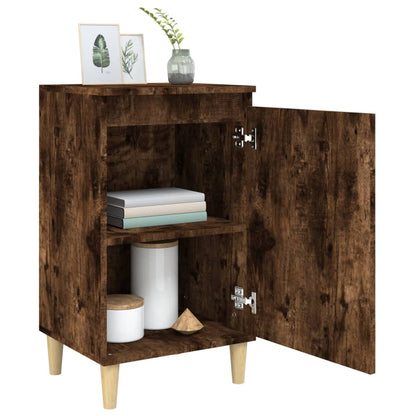 vidaXL Table de chevet chêne fumé 40x35x70 cm bois d'ingénierie