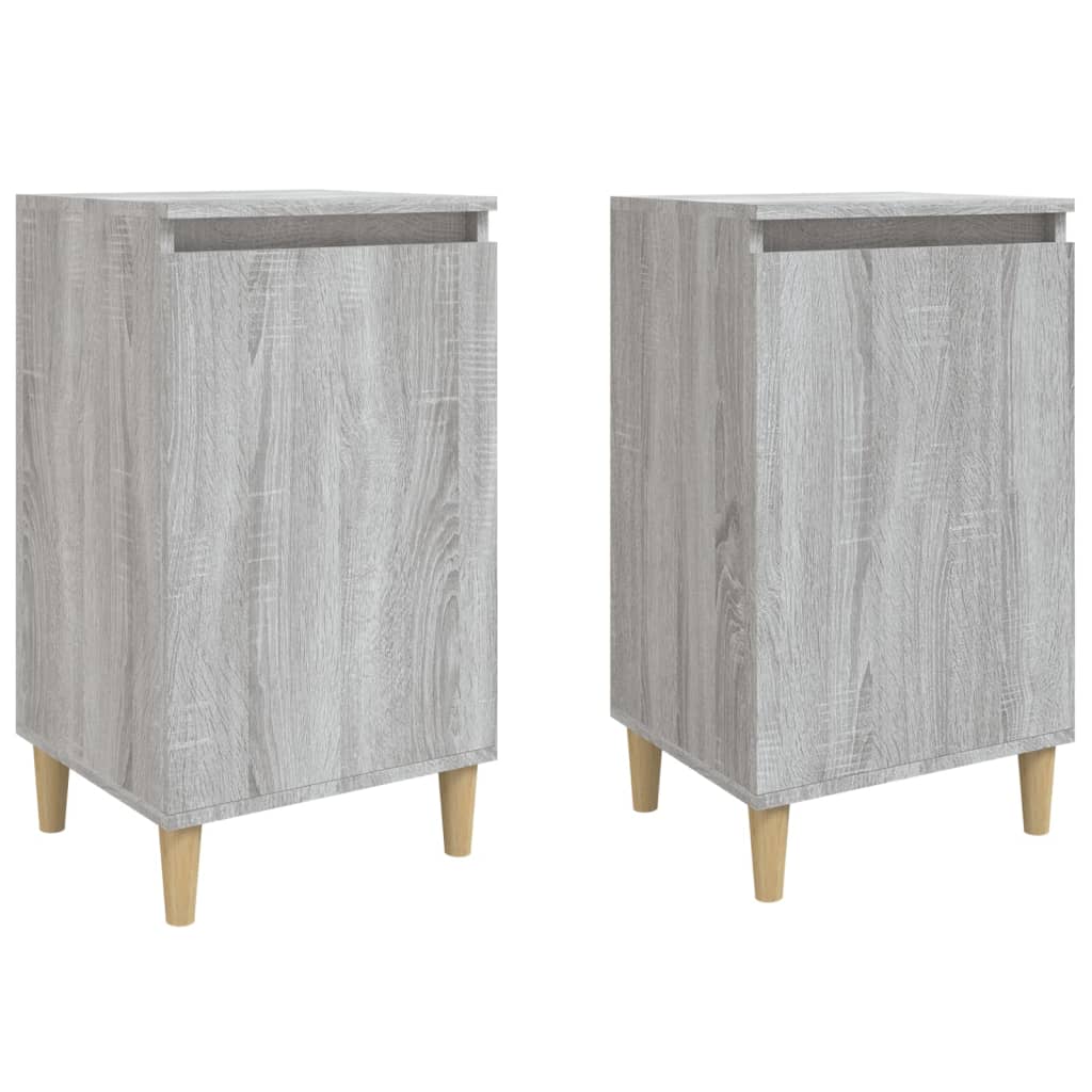 vidaXL Nachttische 2 Stk. Grau Sonoma 40x35x70 cm Holzwerkstoff