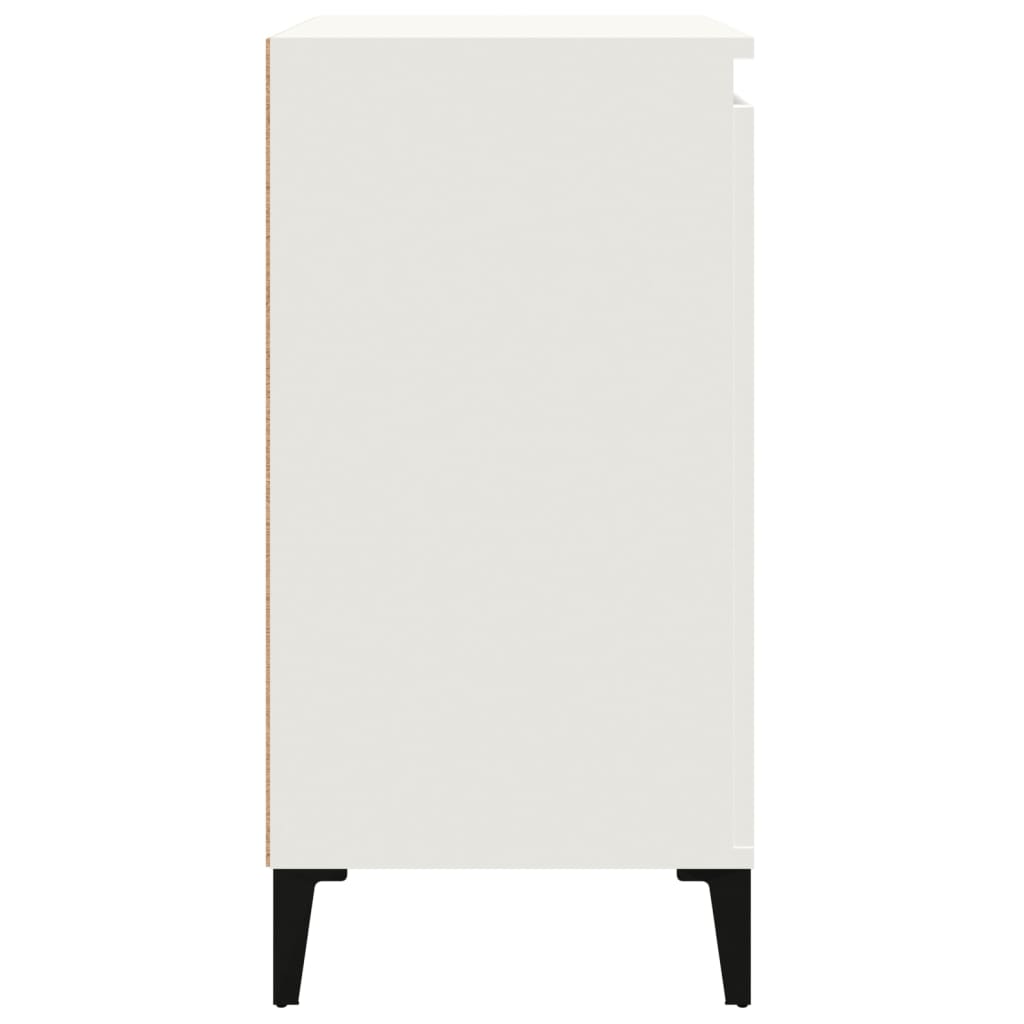 vidaXL Nachttische 2 Stk. Weiß 40x35x70 cm Holzwerkstoff