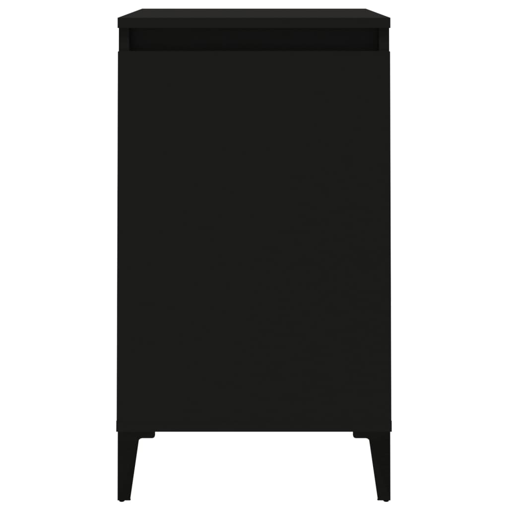 vidaXL Nachttische 2 Stk. Schwarz 40x35x70 cm Holzwerkstoff