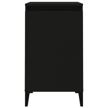 vidaXL Nachttische 2 Stk. Schwarz 40x35x70 cm Holzwerkstoff