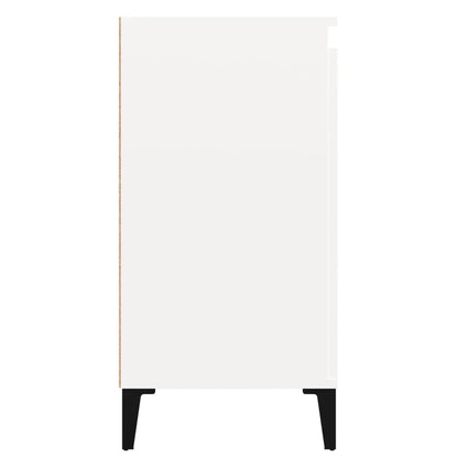 vidaXL Tables de chevet 2 pcs. Blanc brillant 40x35x70 cm Matériau à base de bois