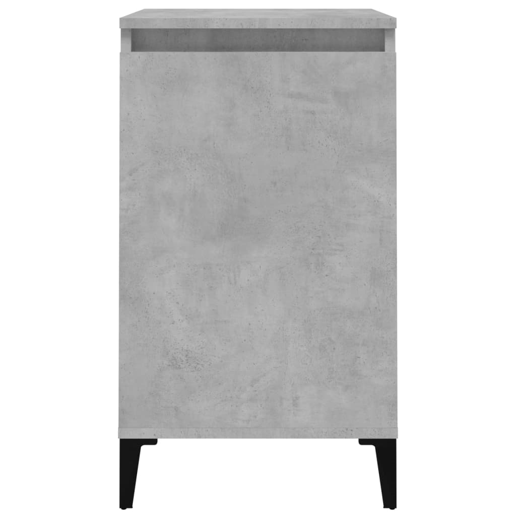 vidaXL Tables de chevet 2 pcs gris béton 40x35x70 cm bois d'ingénierie