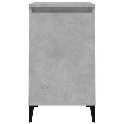 vidaXL Tables de chevet 2 pcs gris béton 40x35x70 cm bois d'ingénierie