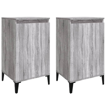 vidaXL Tables de chevet 2 pcs Gris Sonoma 40x35x70 cm Bois d'ingénierie