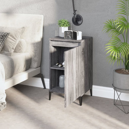 vidaXL Tables de chevet 2 pcs Gris Sonoma 40x35x70 cm Bois d'ingénierie
